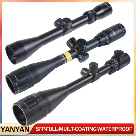 Tactical 3-9X40 4-16X44 6-24X50 Optical Sight Hunting Shooting RifleScope Green Red Illuminated Airs