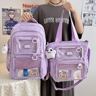 Japanese Style Ita Bag Backpack for Women Badges Display Transparent Shoulder Bag Student School Bag