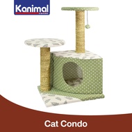 Kanimal Cat Tree ของเล่นแมว คอนโดแมว ที่นอนแมว พร้อมเสาลับเล็บ สำหรับแมวทุกวัย Size L ขนาด 40x33x64