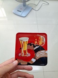 Heineken 啤酒金屬杯墊