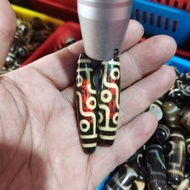 Tibetan Style Nine-Eyed Dzi Beads Teeth Yellow High Oil Beads Contain God of Wealth Guanyin Agate Ni