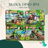 Terhemat Mainan Lego Block Dino 4in1