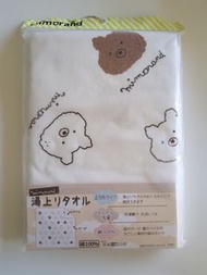 全新。日本 mimorand 熊熊方形紗布浴巾 85x85cm 新生兒紗布巾 包巾 100%棉