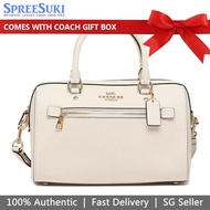Coach Handbag In Gift Box Crossbody Bag Leather Rowan Satchel Chalk Off White # F79946D1