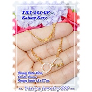 Original Yaxiya Brand 18K Gold Plated Necklace YXY-K151-OP Koye Love Gold