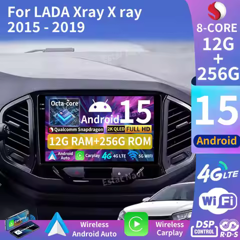 Car Radio Android 15 For LADA Xray X ray 2015 - 2019 Multimedia Player Navigation GPS Wireless Carpl