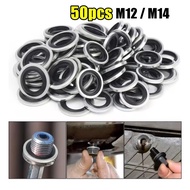 50pcs Washer Takung Minyak Engine Oil Drain Plug Gasket Washer 94109-14000 Oil Sump Nut 90430-12031 