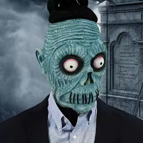 Bob latex mask, blue Halloween prop, terrifying zombie mask carnival party zombie latex mask