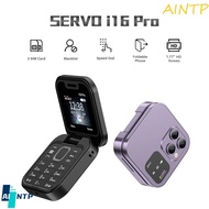AINTP Flip Foldable Phone, Voice 2SIM Card Mini Flip Mobile Phone, Foldable Phone Vibration I16Pro 2