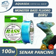 AQUASEA Tali Pancing Bass FLUOROCARBON 100M Warna Biru Senar Pancing Fishing Line