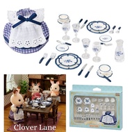 Sylvanian Families Navy Rose Tableware Set Exclusive Doll House Furniture Accessories Miniature Toy