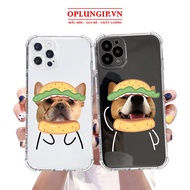 Square edge sandwich dog silicone iphone case for iphone 11 13 pro max 14 12 pro max mini x r s max 