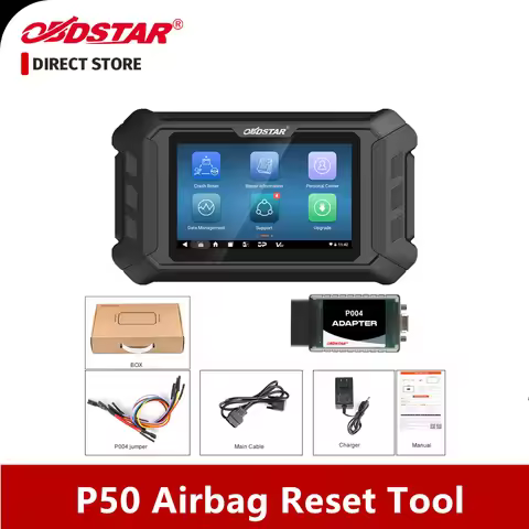 OBDSTAR P50 Airbag Reset Tool Cover 86 Brands and Over 11800 ECU Part No. by OBD/ BENCH Support Batt