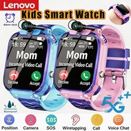 Lenovo 2027 New 5G Kids Smart Watch GPS Location Sim Card Call SOS Camera Waterproof Child Watch for
