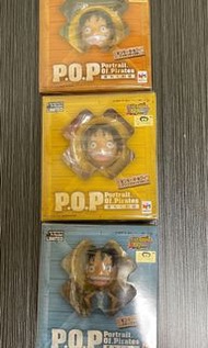全新未開靚盒 海賊王one piece POP 會場限定 路飛一set3隻（黃色藍色紅色戰鬥服）