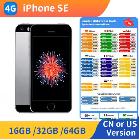 Apple iPhone SE 2016 4g IOS 4.0inch 1136x640 Screen wifi 1642mAh Battery Blueteeth 12MP Canera teste