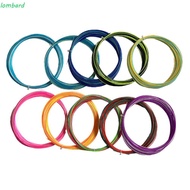 LOMBARD Colorful Rainbow Badminton String, Assorted Color 0.73mm Badminton Racket Strings, High Elas