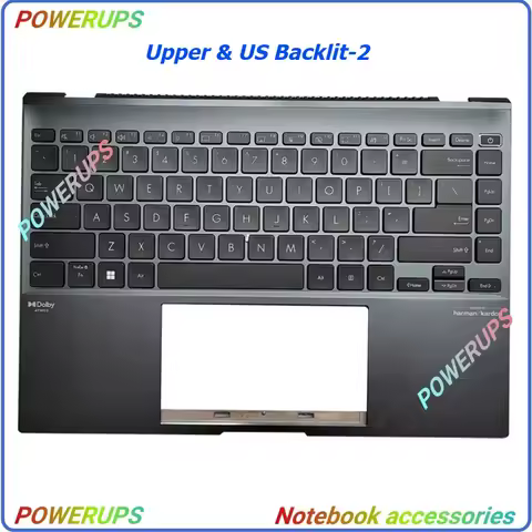 Laptop Upper/Palmrest Cover/Case/C Shell US Backlit Keyboard For ASUS ZenBook X14 UM5401 UX5401 UN54