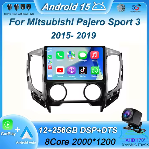 Android 15 Carplay For Mitsubishi Pajero Sport 3 L200 5 Triton 3 2015 2016 2017 2018 2019 Car Radio 