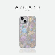 BIU BIU CASE Silver Feather Hologram Case Compatible with iPhone iPhone 13 11 16 PRO 11PROMAX 7 8 PL