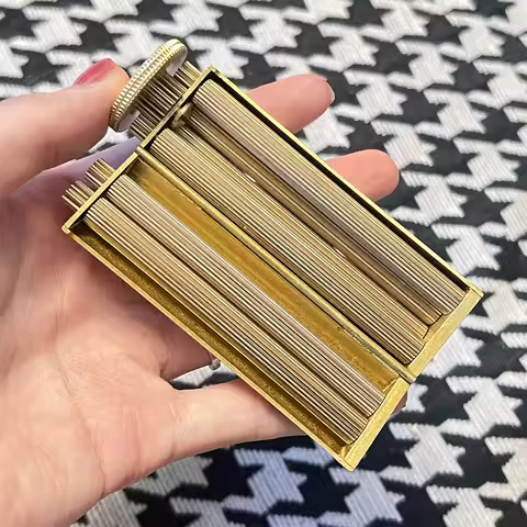 Solid Brass Cigarette Rolling Machine Smoke Manual Tobacco Roller Handmade Can Fit 70mm Rollie Paper