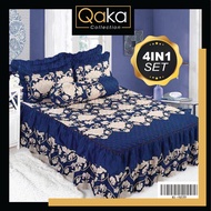 CADAR PATCHWORK ROPOL 4IN1 SET (100% COTTON) BEDSHEET QUEEN & KING SIZE | READY STOCK IN MALAYSIA