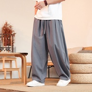 Loose pants Casual trousers loose big size linen pants men loose big size wide leg pants big crotch 
