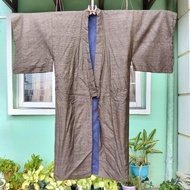 Kimono Men Yukata Brown Japanese Vintage