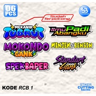 [RB] Sticker Pack 18pcs Cool Racing Brand Words Joke Drag | Helmet Stickers Already Cut