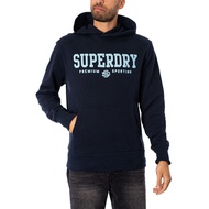 Superdry Mens Code Core Sport Hoodie Blue Tee