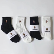 A BATHING APE® logo-patch ankle socks ถุงเท้า อะบาททิง งานปักโลโก้ ด้านข้าง  มีแบบยาว สั้น มีให้เลือก 4 สี พร้อมส่ง  ราคา 89฿ แบบสั้น 99฿ แบบยาว