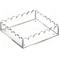 Acrylic Trays for Display,Scalloped Magnetic Tray with Changeable Photo Inserts,Scalloped Acrylic Pi