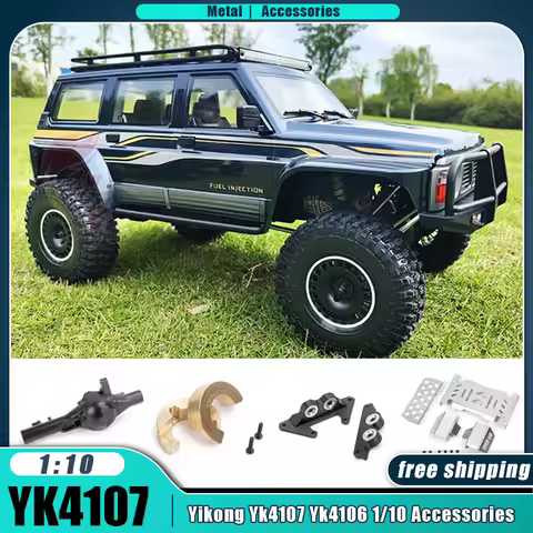 Yikong 1/10 Yk4107 Yk4106 RC Car Accessories Metal Chassis Modified Parts Wheel Counterweight Steeri