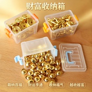 Wealth Storage Box Mini Small Vault Treasure Box Lucky Gold Ingot Copper Coin Desktop Ornaments