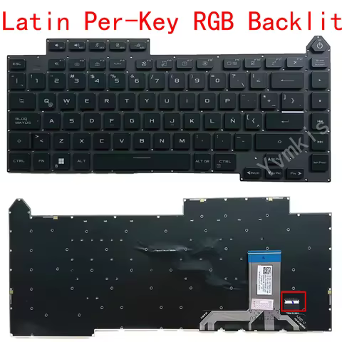 SP/Latin Per-Key RGB Backlit Keyboard for ASUS ROG G513 G513Q G513QR G513QE G513I G513IM G513IE G513