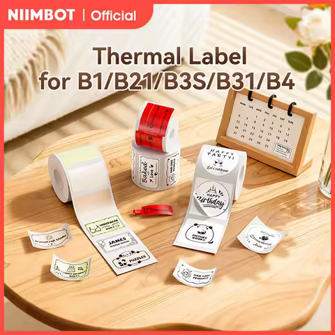 3 Rolls NIIMBOT B21 B3S B1 B31 Thermal Label Clothing Price Food Self-adhesive Tag Waterproof Smart 