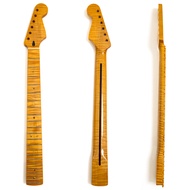 Stratocaster Fender คอกีตาร์ไฟฟ้า22 Frets กีตาร์อุปกรณ์ลายเสือ