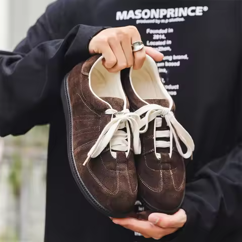 Women Sneakers Classic Brown Spliced German Trainer Shoes Flat Sneakers for Men's Spring Autumn New 