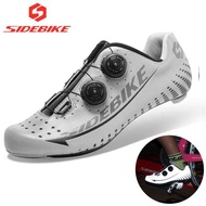 【Free shipping】Sidebike 3M Reflectiv Carbon Ultralight Cycling Shoes self-Locking Racing Bike Shoes Road Bike Athletic Riding Shoes Ciclismo