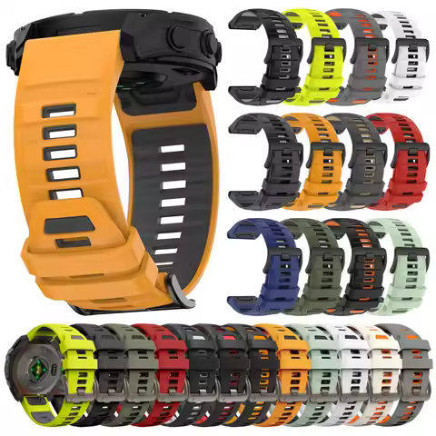 Silicone 26mm 22mm Watch Strap For Garmin Fenix 8 47mm 51mm E 7 7X 6 6X 5 5X/Tactix 8 7 Pro Bravo De