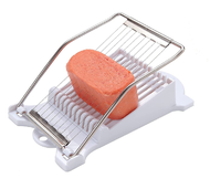 Spam Slicer Luncheon Meat Slicer Canned Meat Cutting Machine with 10 Wires Stainless Steel Kitchen Splitter Soft Food Cheese Sushi Cutter Stainless Steel Durable Egg Fruit Slicer