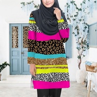 Tshirt Muslimah Jersey Plus Size Baju Muslimah Murah Baju Raya 2024 Viral Jubah Muslimah Wanita Lengan Panjang Baju Muslim Tanpa Seterika Pakaian Tradisional Wanita Lengan Panjang
