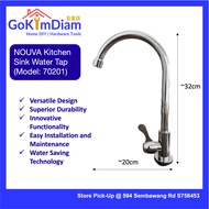 NOUVA 70201 Kitchen Basin Sink Tap | Stainless Steel | Stylish & Durable Water Faucet | Easy Install