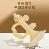 [Can Blow Teether] Baby Silicone Small Horn Teether Baby Can Blow Sound Instrument Oral Period Ready