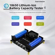 DC5V/2A Dual-Channel 18650 Lithium Battery Capacity Tester Automatic Charge/Discharge Module with Bu