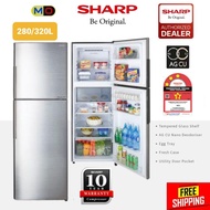 [ FREE SHIPPING ] SHARP 280L/320L Non Inverter Smile Refrigerator Peti Sejuk Peti Ais
