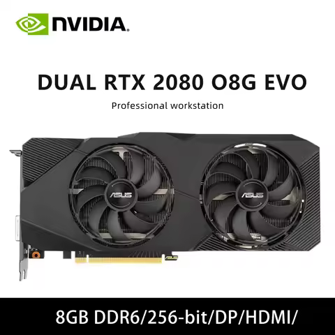 ASUS DUAL RTX 2080 O8G EVO & DUAL RTX 2080S O8G EVO GDDR6 8GB 256bit graphics card Support PCI Expre