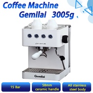 Coffee Maker Gemilai CRM3005G Coffee Machine เครื่องชงกาแฟอัตโนมัติ ขนาดหัวชง 58mmเครื่องชงกาแฟเชิงพาณิชย์  58mm 1450W 15 Bar 1.7 ลิตร crm 3005e One