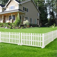 ☜HomePro Wooden Garden Fence Outdoor Gardening White Pagar Kayu Hiasan Kebun Pagar Hiasan Taman 100cmx60cm☆