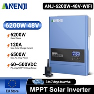 ANENJI 6.2KW 48V 4.2KW 24V NEW Hybrid Solar Inverter Dualoutput household Pure Sine Wave Inverter MP
